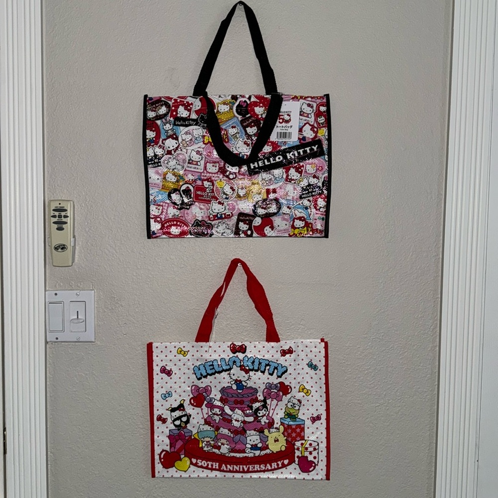 2 HELLO KITTY REUSABLE BAGS